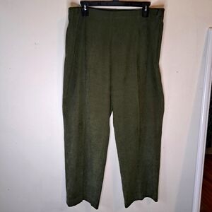Coldwater Creek Women’s Pants Size 16 Olive Green Classic Fit Stretch Waist (55)